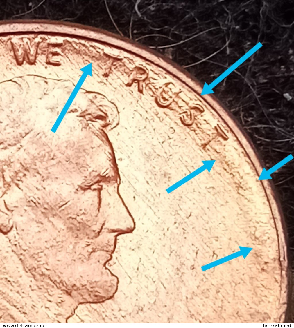 Error, MEMORIAL , USA, 1 CENT, 1987, UNC, Irregular Surface As Shown At (we Trust) - Erreurs