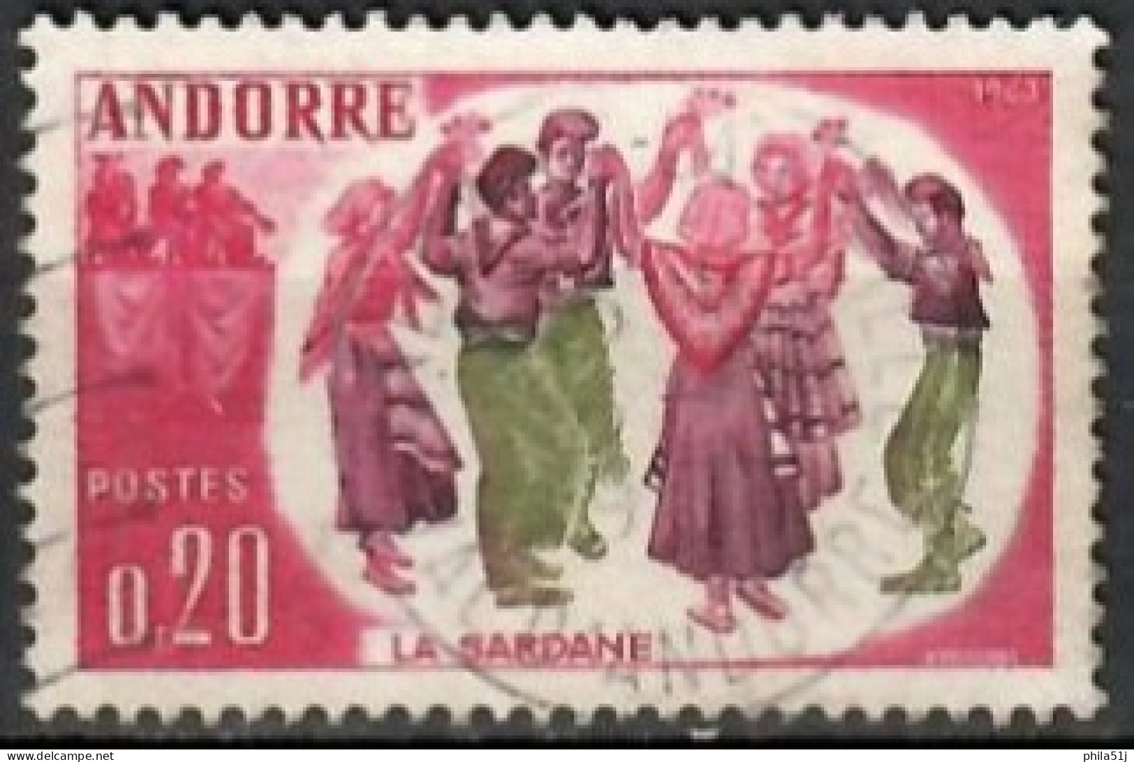 ANDORRE FRANCAIS 1963 --- N° 166 ---  OBL VOIR SCAN - Used Stamps