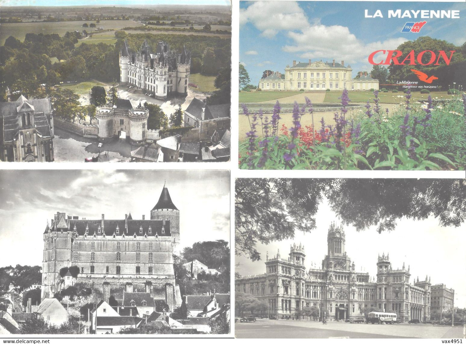 THEME CHATEAUX EXTERIEURS INTERIEURS   ETC     LOT DE 500  CARTES       *****        A  SAISIR ***** - 500 Cartoline Min.