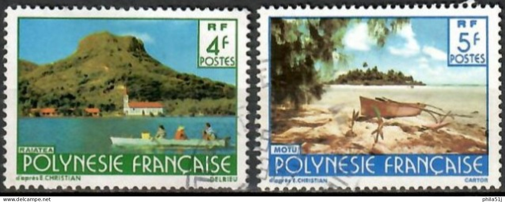 POLYNESIE FRANCAISE --- N° 135/136 ---  OBL VOIR SCAN - Usati