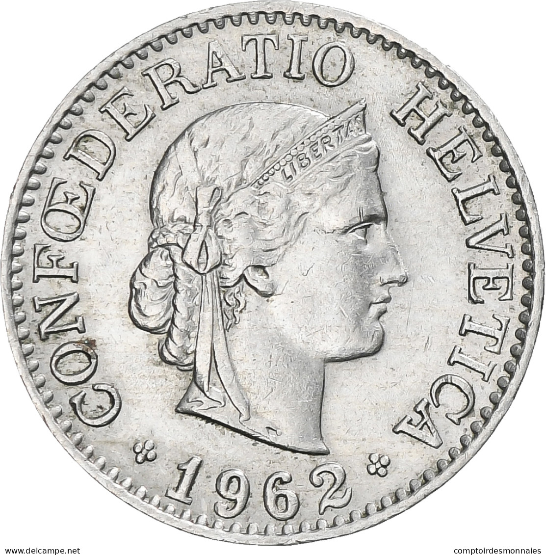Monnaie, Suisse, 10 Rappen, 1962, Bern, TTB+, Cupro-nickel, KM:27 - Autres & Non Classés