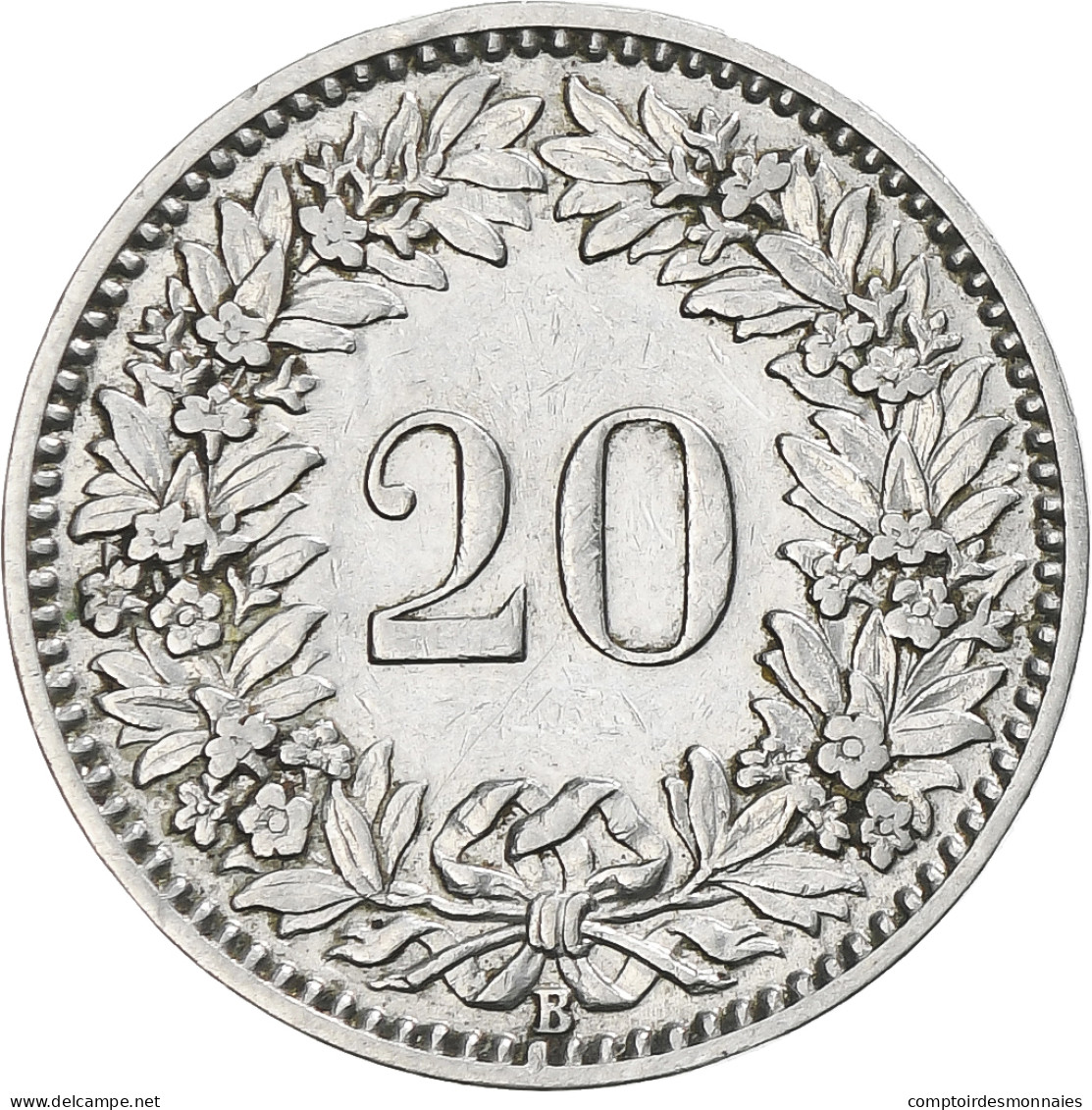 Monnaie, Suisse, 20 Rappen, 1912, Bern, TB+, Nickel, KM:29 - Autres & Non Classés