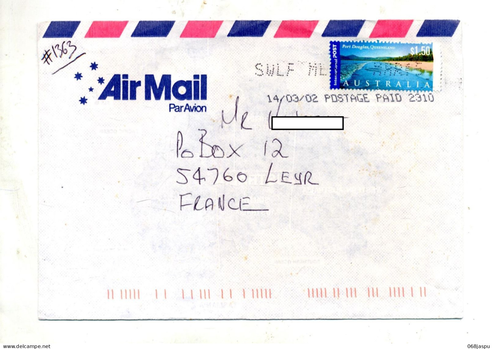 Lettre Cachet Lineaire Sur Port Douglas - Storia Postale