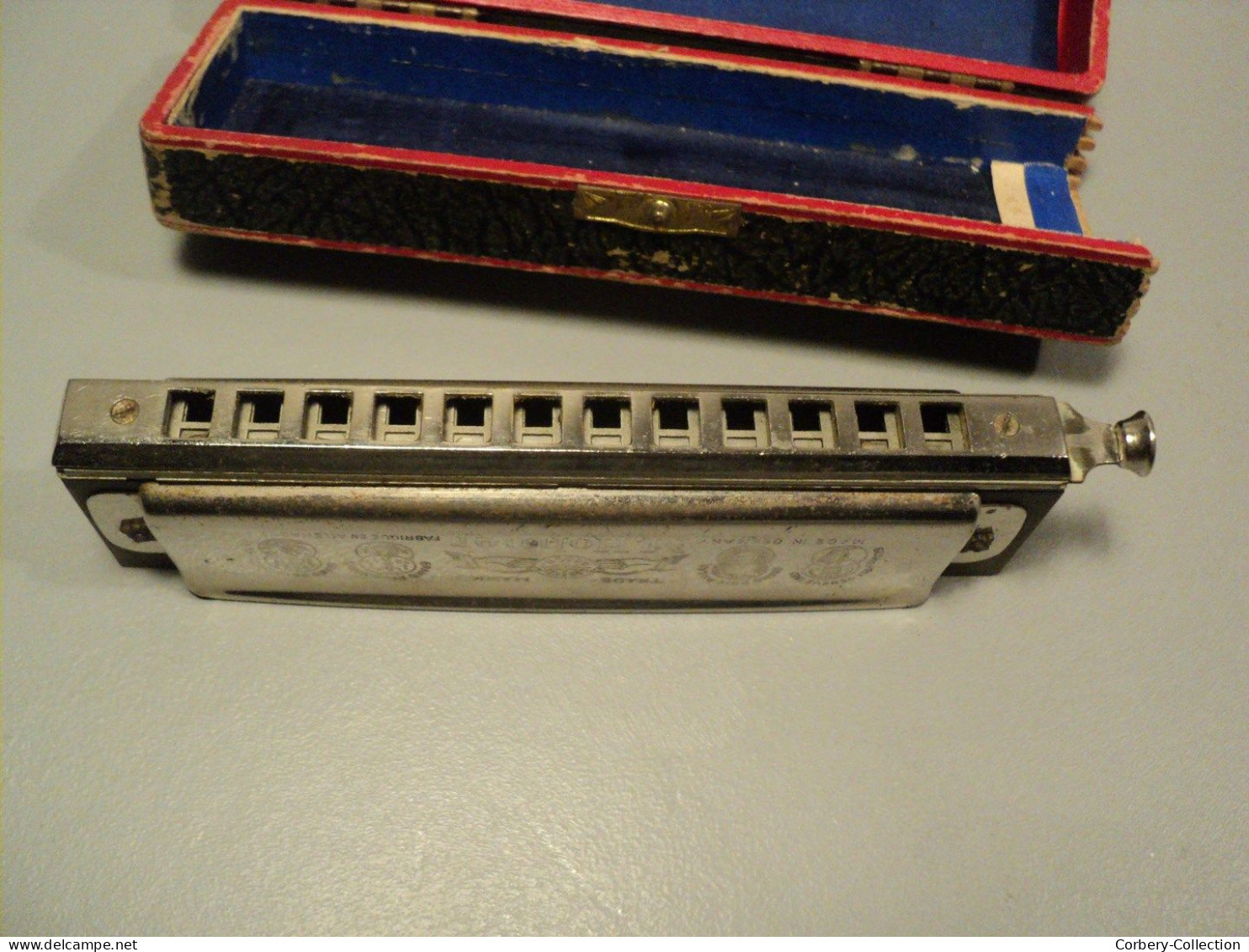 Ancien Harmonica " Chromonika II " Hohner Vintage Instrument.