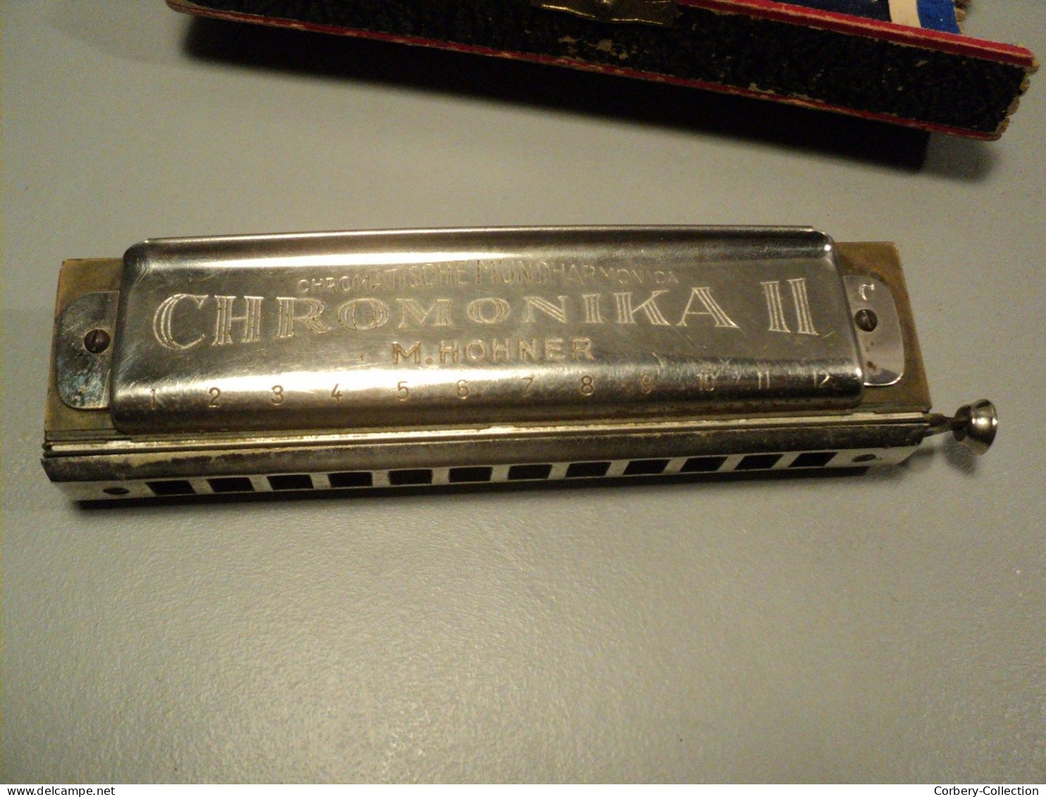 Ancien Harmonica " Chromonika II " Hohner Vintage Instrument.