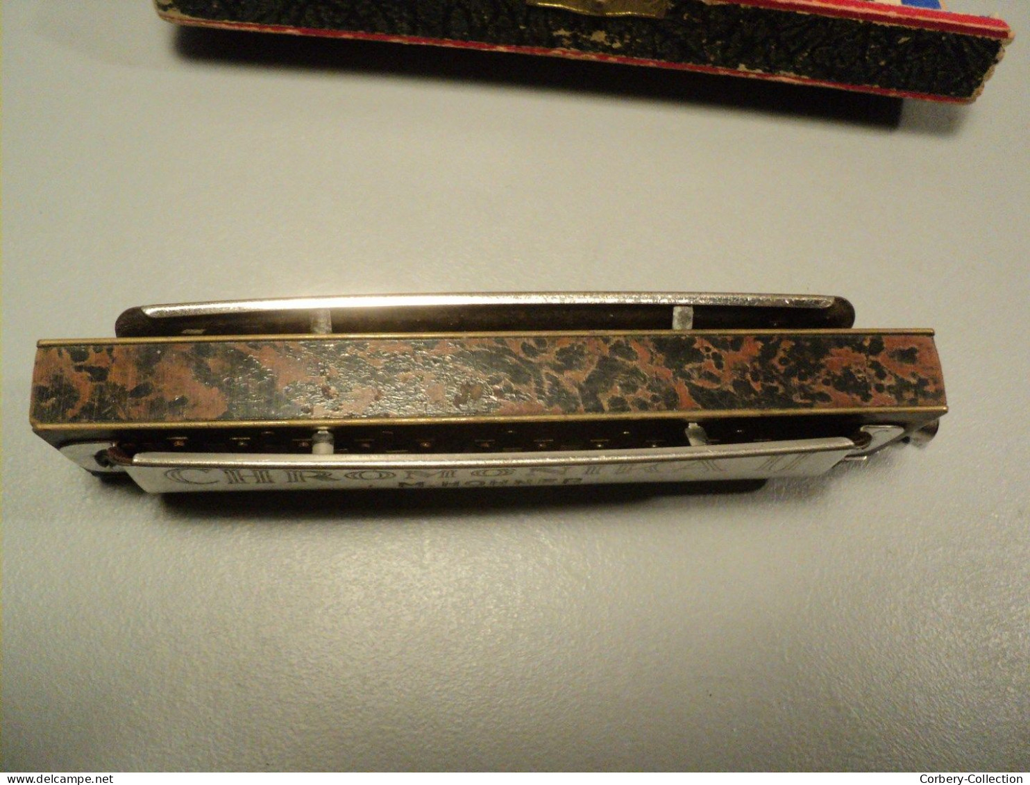 Ancien Harmonica " Chromonika II " Hohner Vintage Instrument.