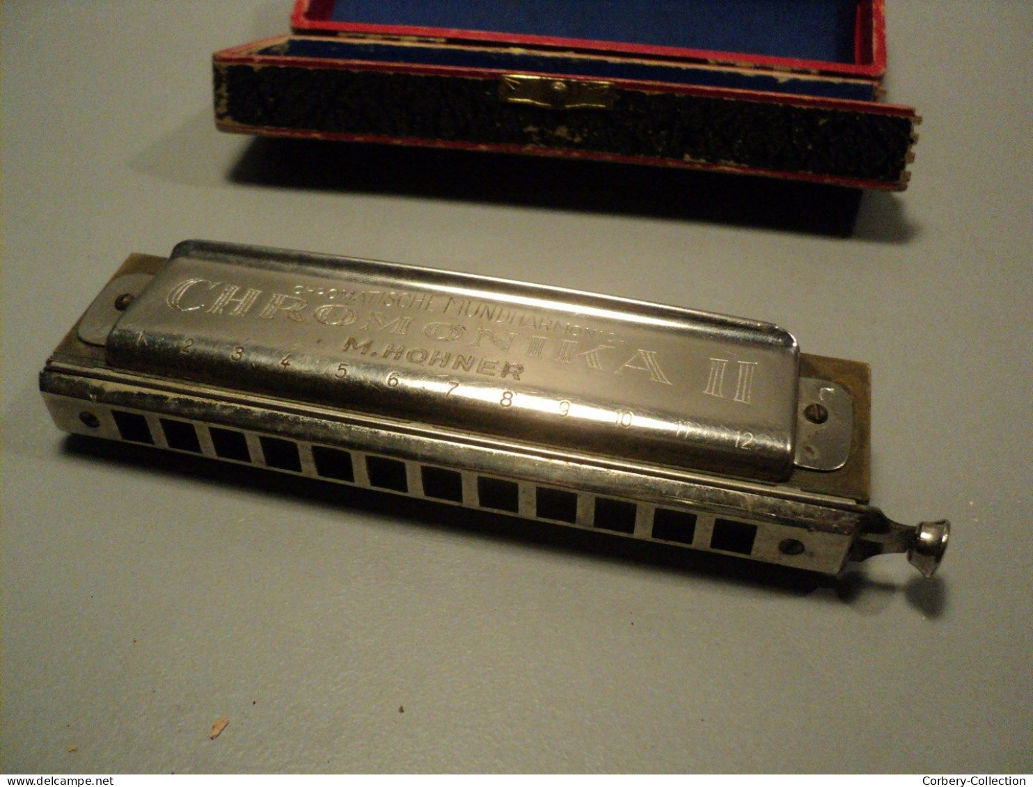 Ancien Harmonica " Chromonika II " Hohner Vintage Instrument.