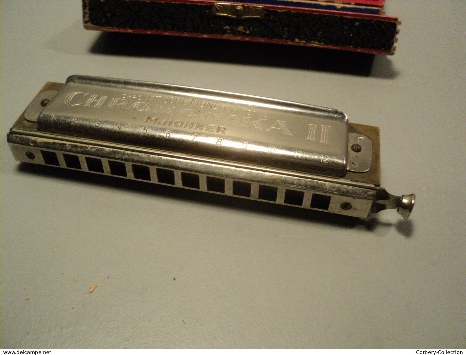 Ancien Harmonica " Chromonika II " Hohner Vintage Instrument.