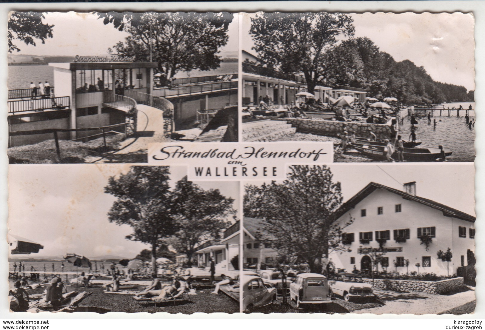 Strandbad Henndorf Am Wallersee Old Postcard Travelled 1960 B181010 - Henndorf Am Wallersee
