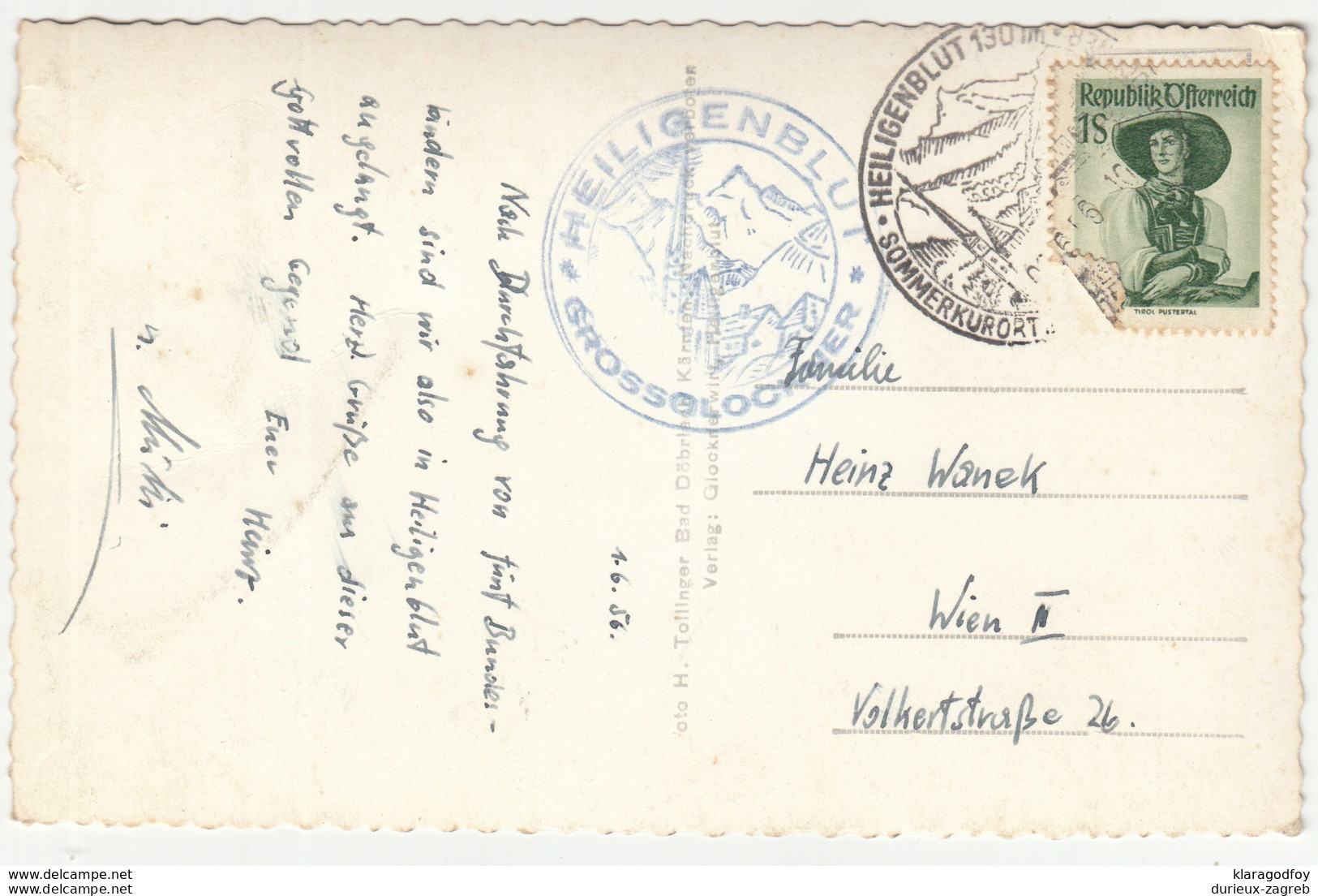 Heiligenblut Am Großglockner Old Postcard Travelled 1956 B171115 - Heiligenblut