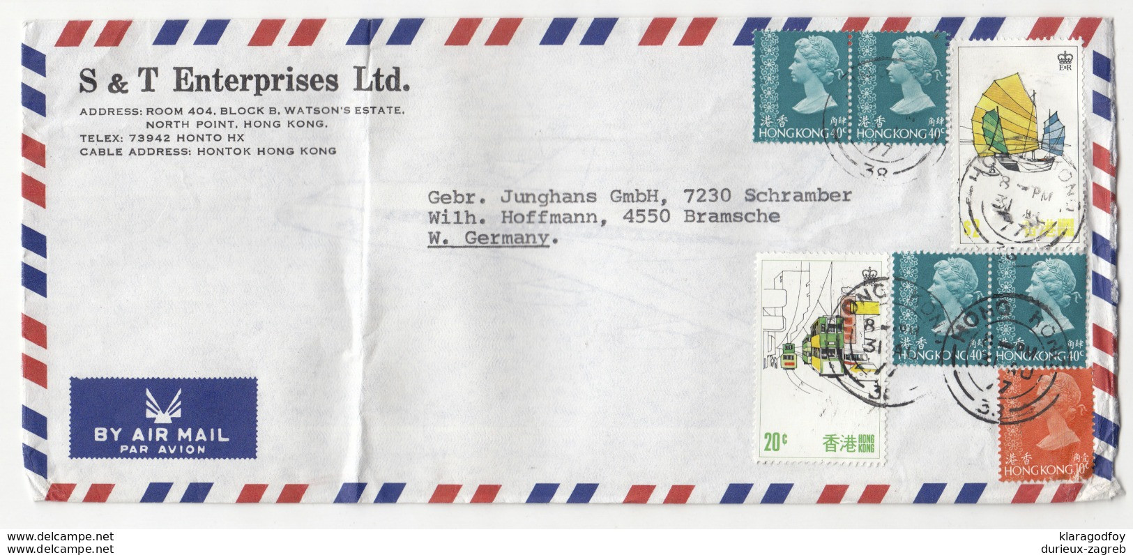 S & T Enterprises Company Air Mail Letter Cover Travelled 1977 To Germany B190922 - Covers & Documents