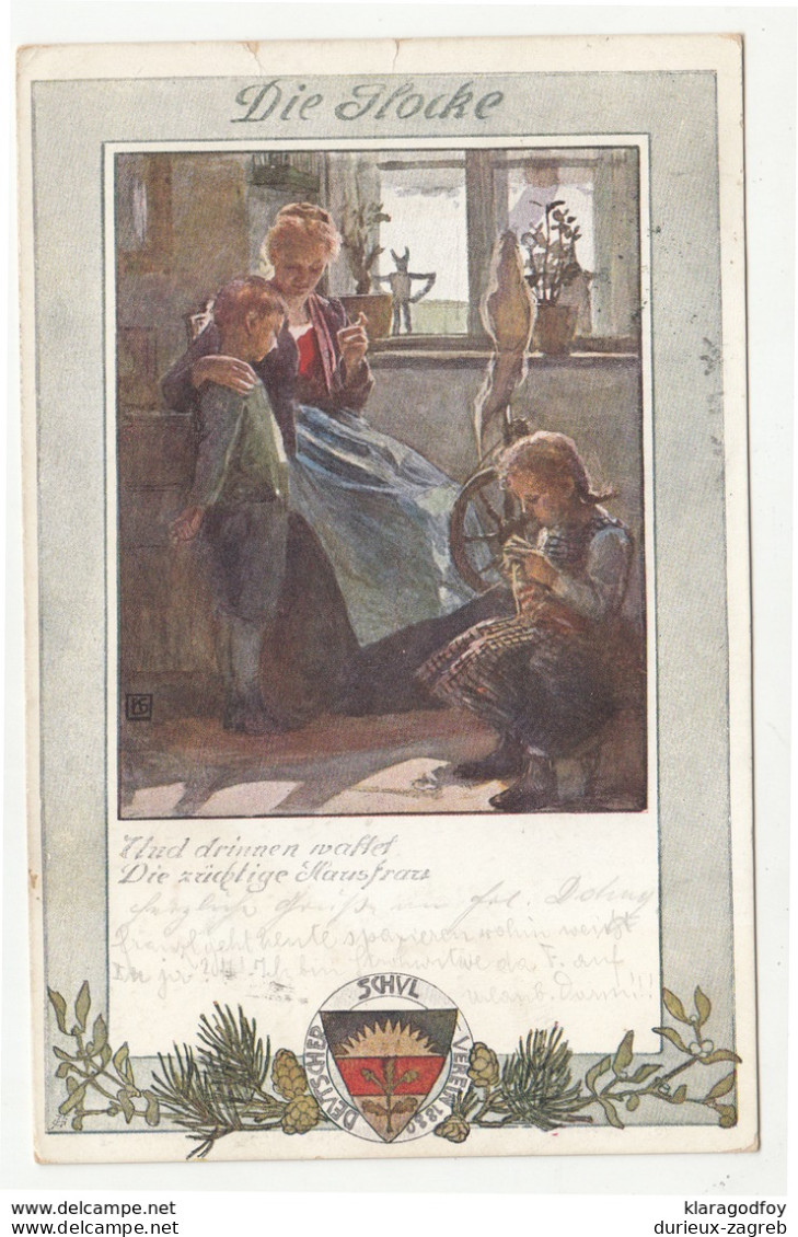Postage Due - Porto Stamp Segnattase Milano On Deutsche Schullverein Propaganda Postcard 1912 B190715 - Taxe