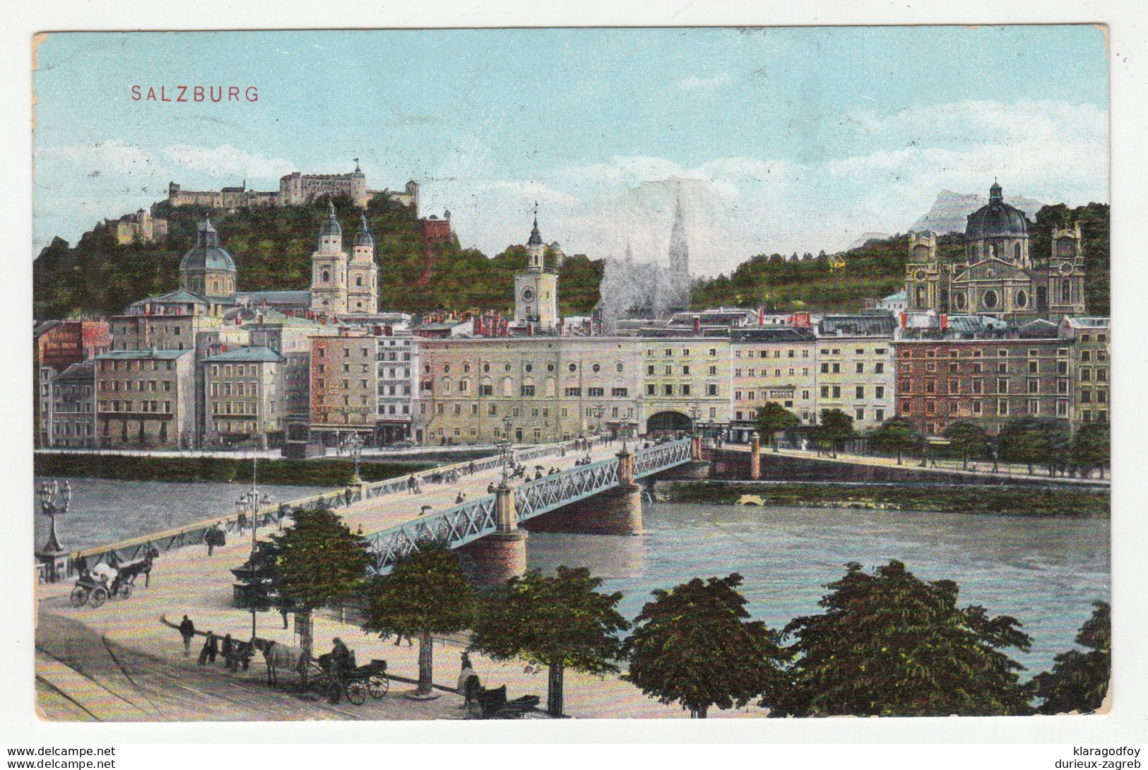 Postage Due - Porto Stamp Segnattase Venezia On Salzburg Postcard 1911 B190715 - Postage Due