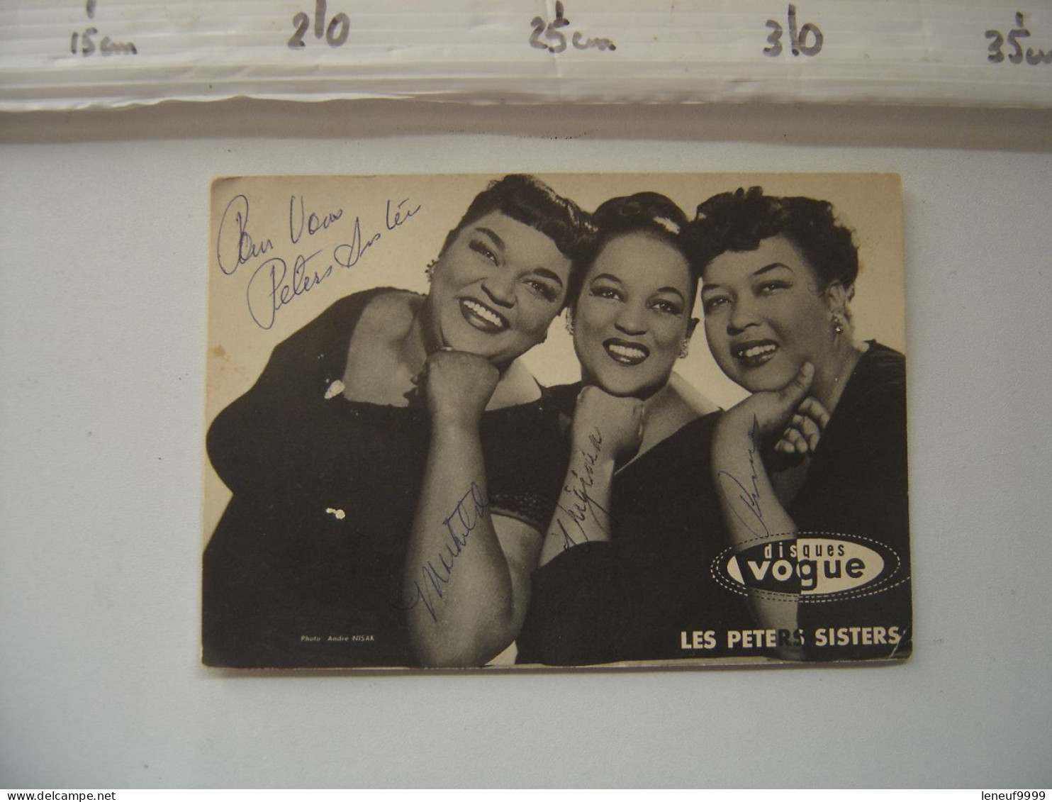 Carte Autographe LES PETERS SISTERS Chanson Musique - Sänger Und Musiker