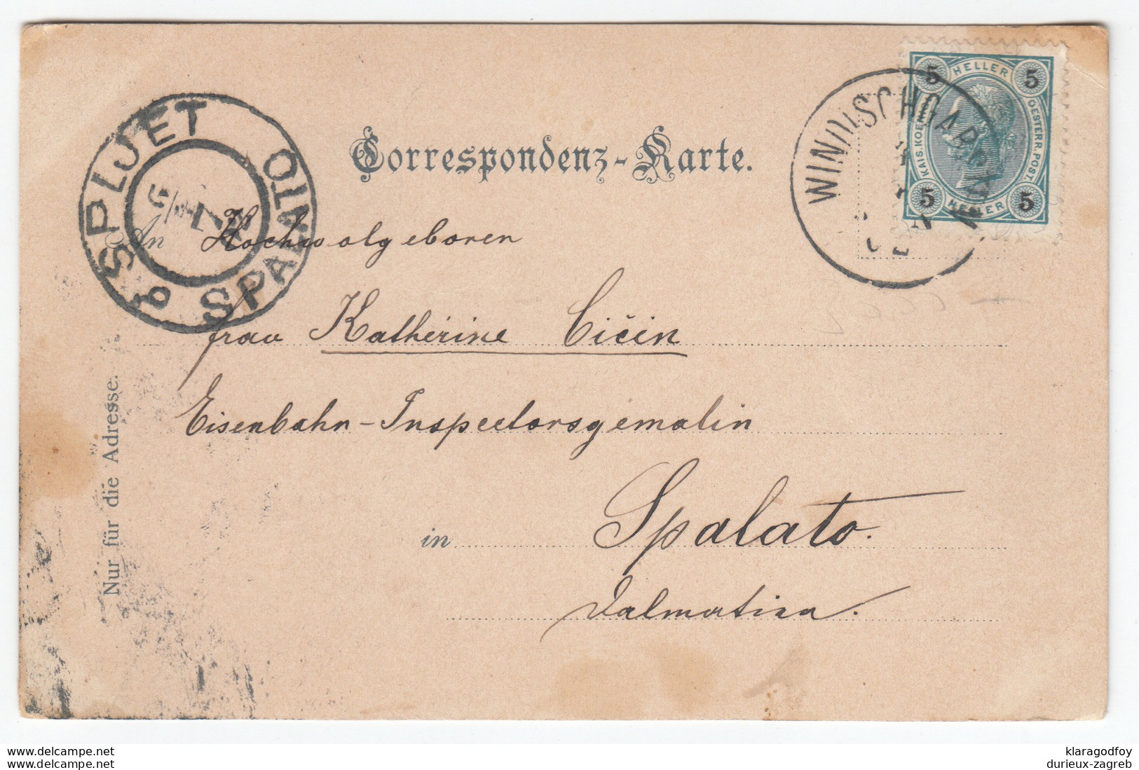 Pießling-Ursprung Old Postcard Travelled 1902 To Spalato (Split) B170203 - Windischgarsten