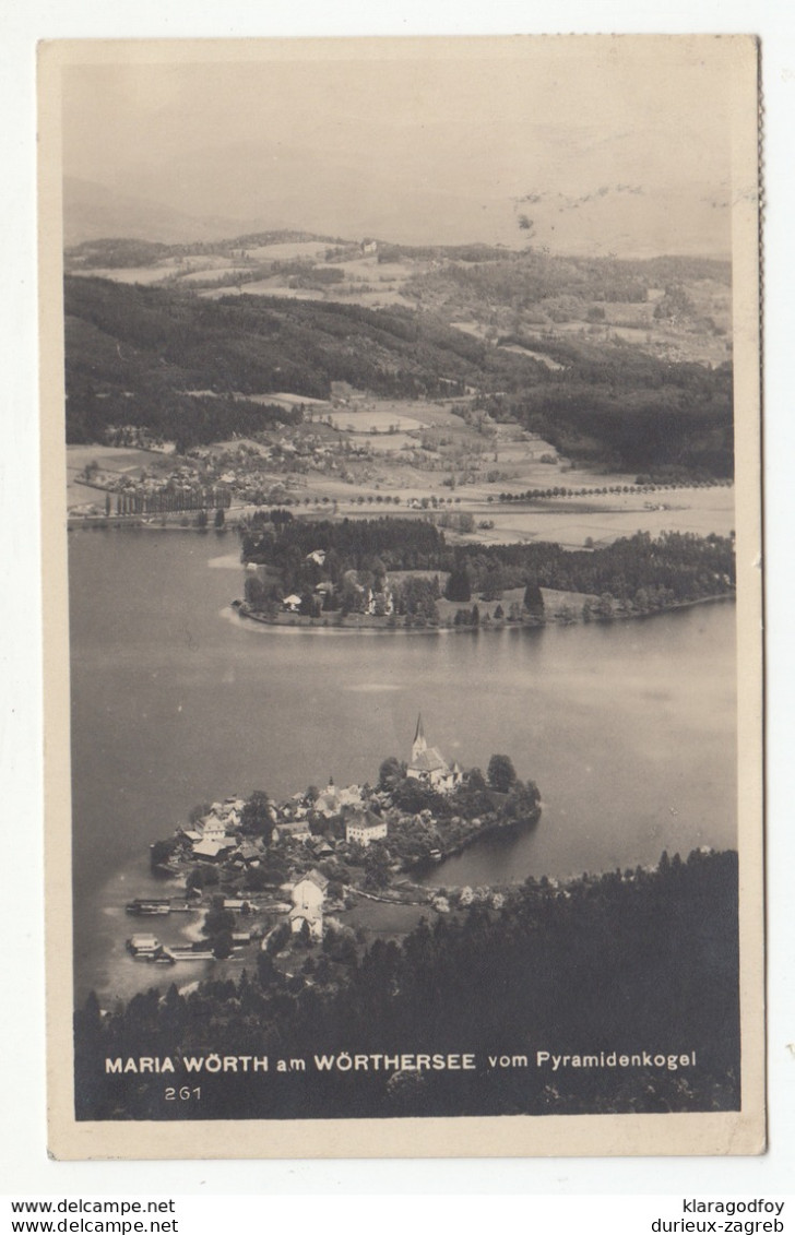 Maria Worth Am Worthersee Old Postcard  1924 Travelled B181025 - Maria Wörth