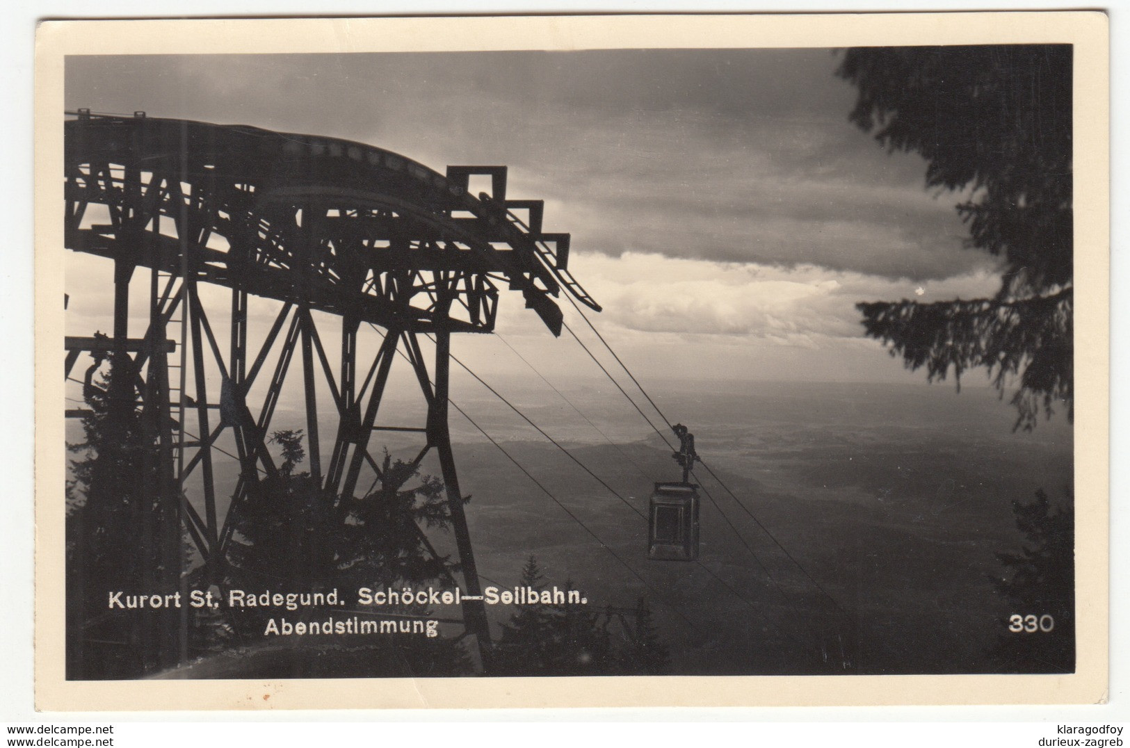 Kurort St Radegund, Schöckel-Sellbahn Old Postcard Travelled B181025 - St. Radegund