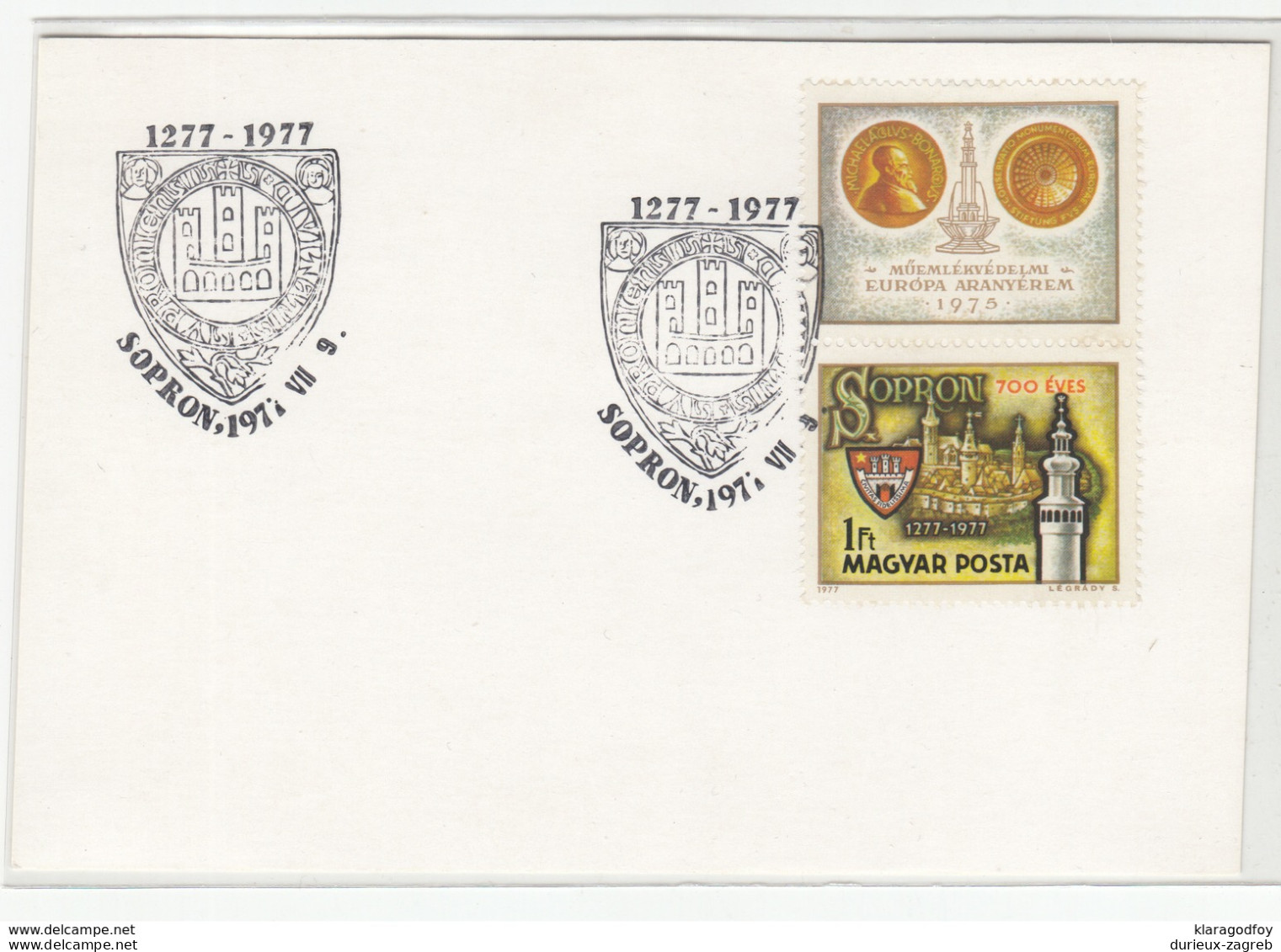 Hungary, 700 Years Of Sopron Special Pmk 1977 B180710 - Storia Postale