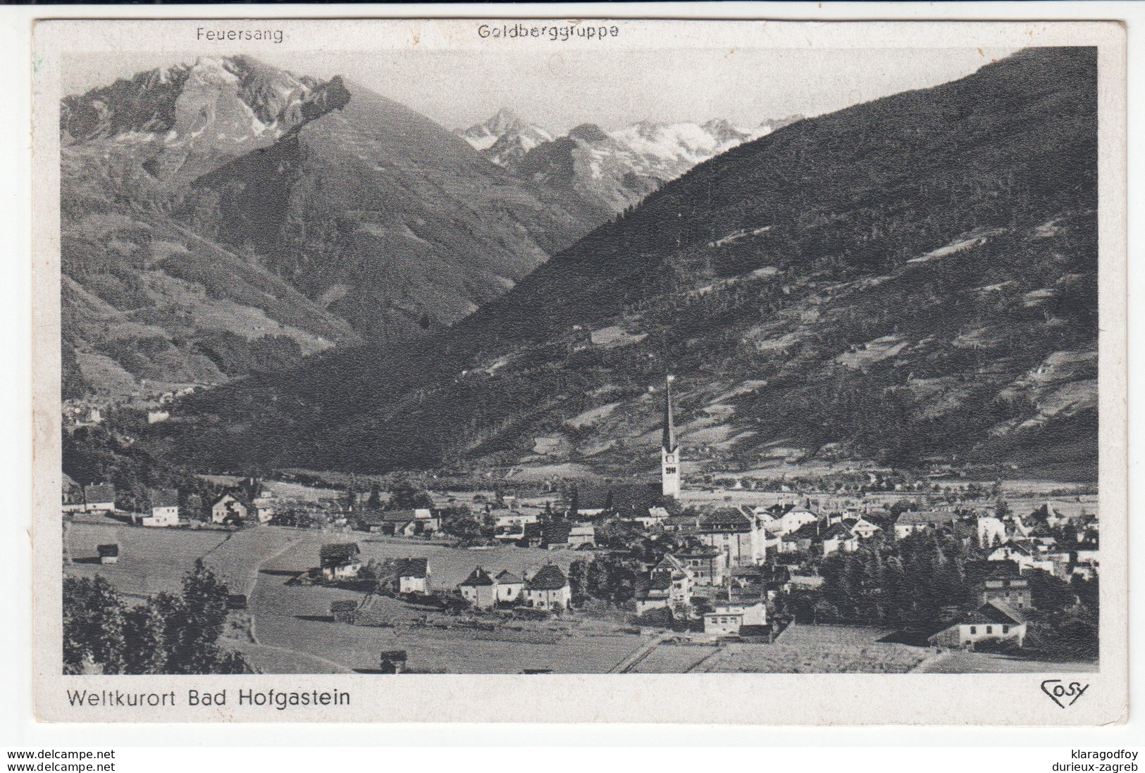 Bad Hofgastein Old Postcard Travelled 1947 B170915 - Bad Hofgastein