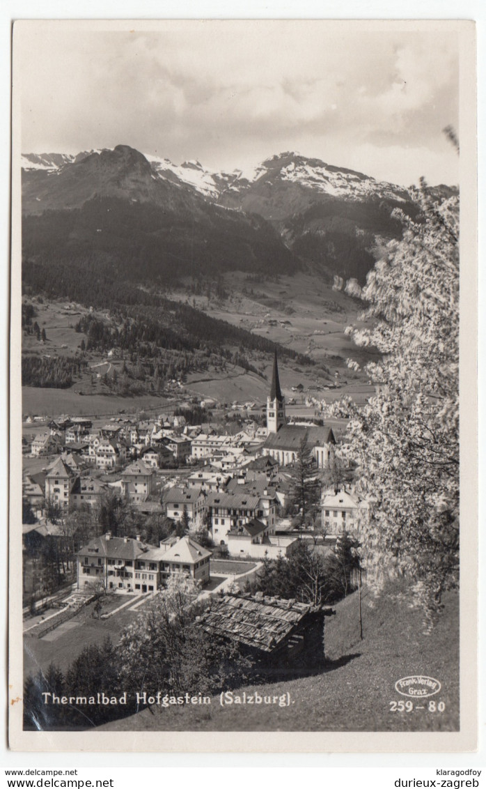 Bad Hofgastein Old Postcard Travelled 194? B170915 - Bad Hofgastein