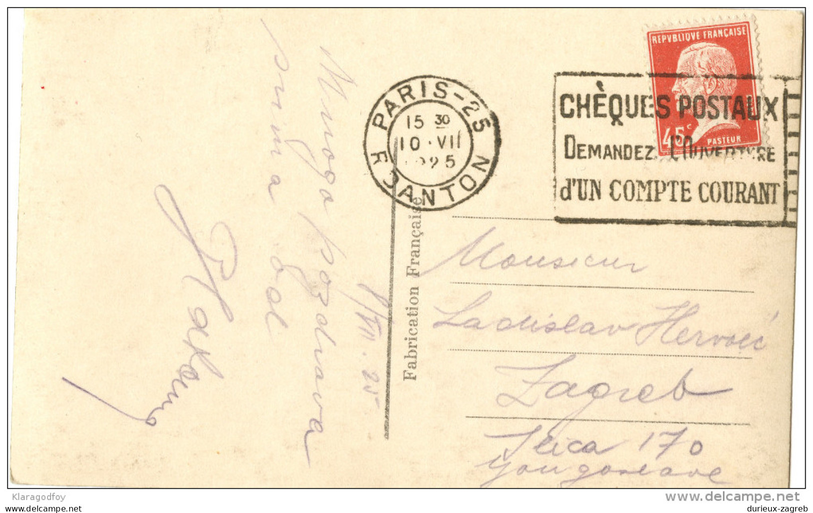 Paris - Notre-Dame Old Postcard Travelled 1925 Bb151013 - Notre Dame De Paris