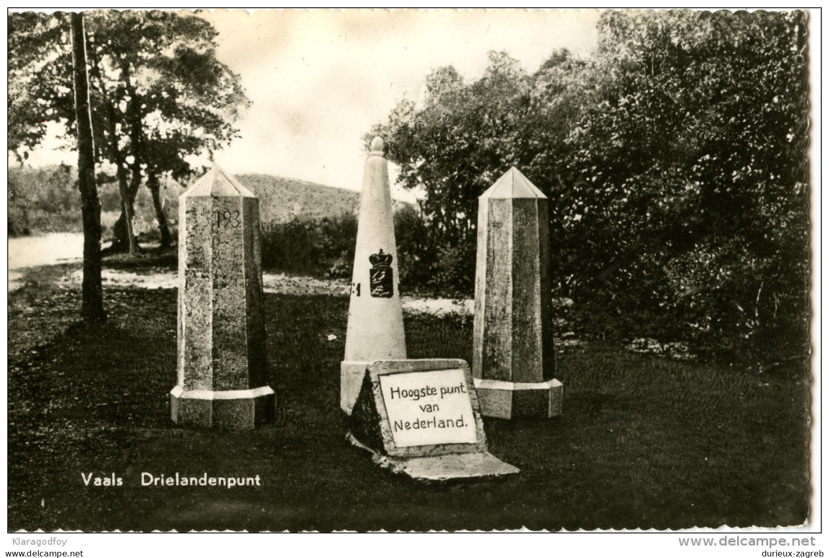 Vaals Drielandenpunt Old Postcard Travelled 1958 Bb151013 - Vaals