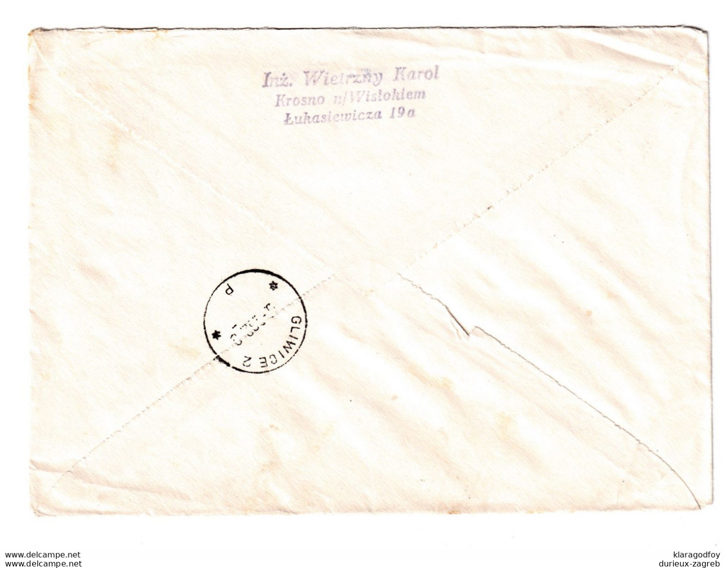 Poland Letter Cover Posted Registered 1962 Krosno To Sisak B201110 - Storia Postale