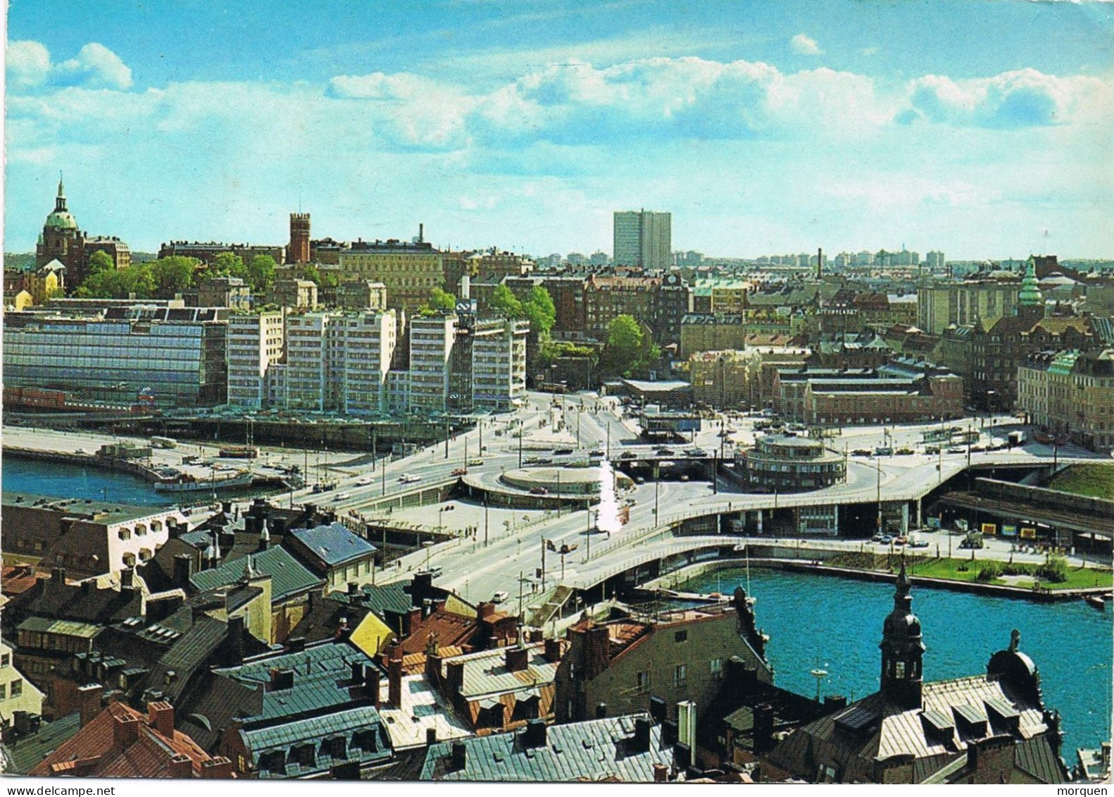 51975. Postal Aerea STOCKHOLM (Sverige) Suecia 1975. Vista General Poblacion - Brieven En Documenten