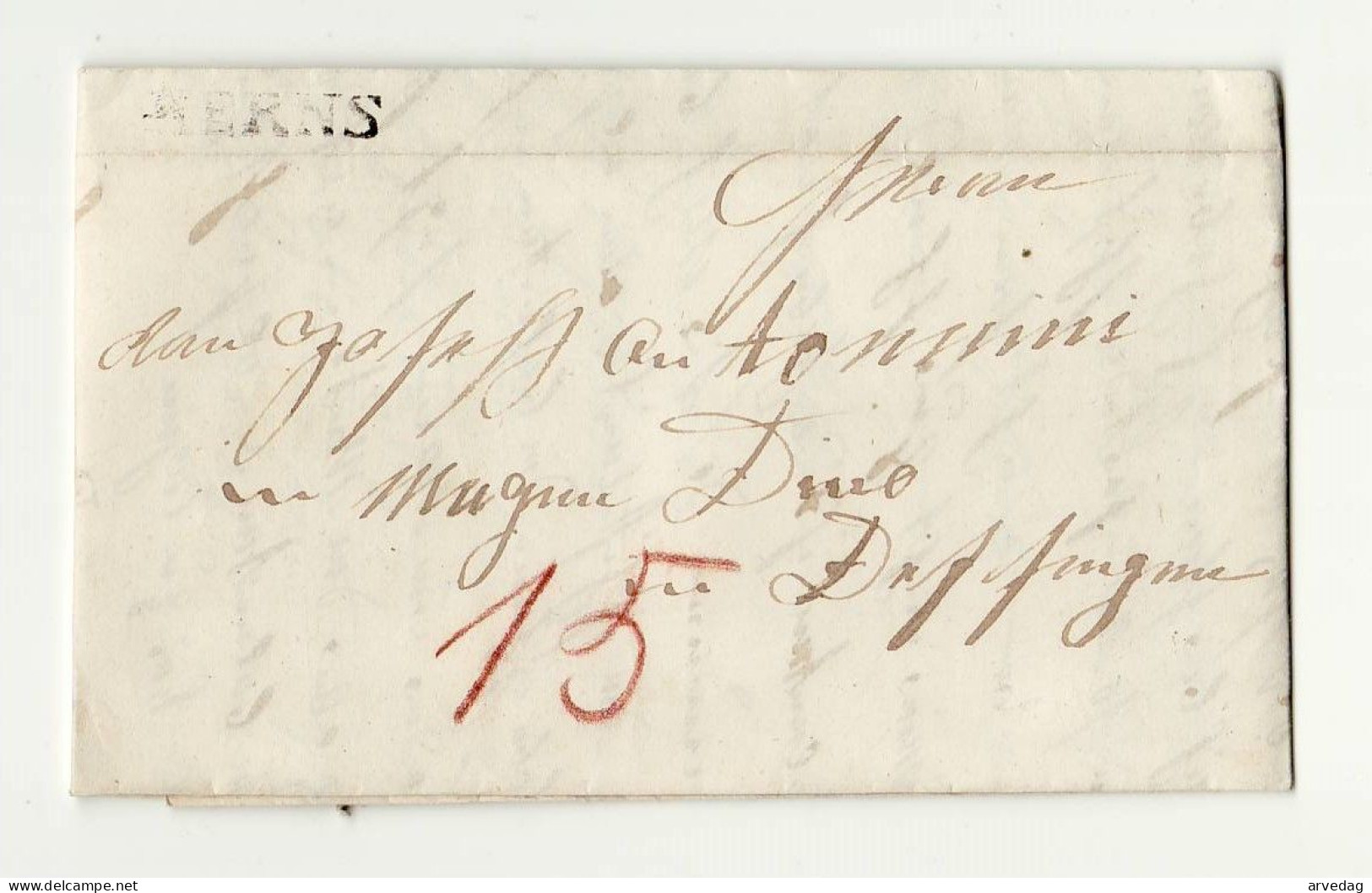 18026 KERNS - 1852 - WITH TEXT - 1843-1852 Timbres Cantonaux Et  Fédéraux