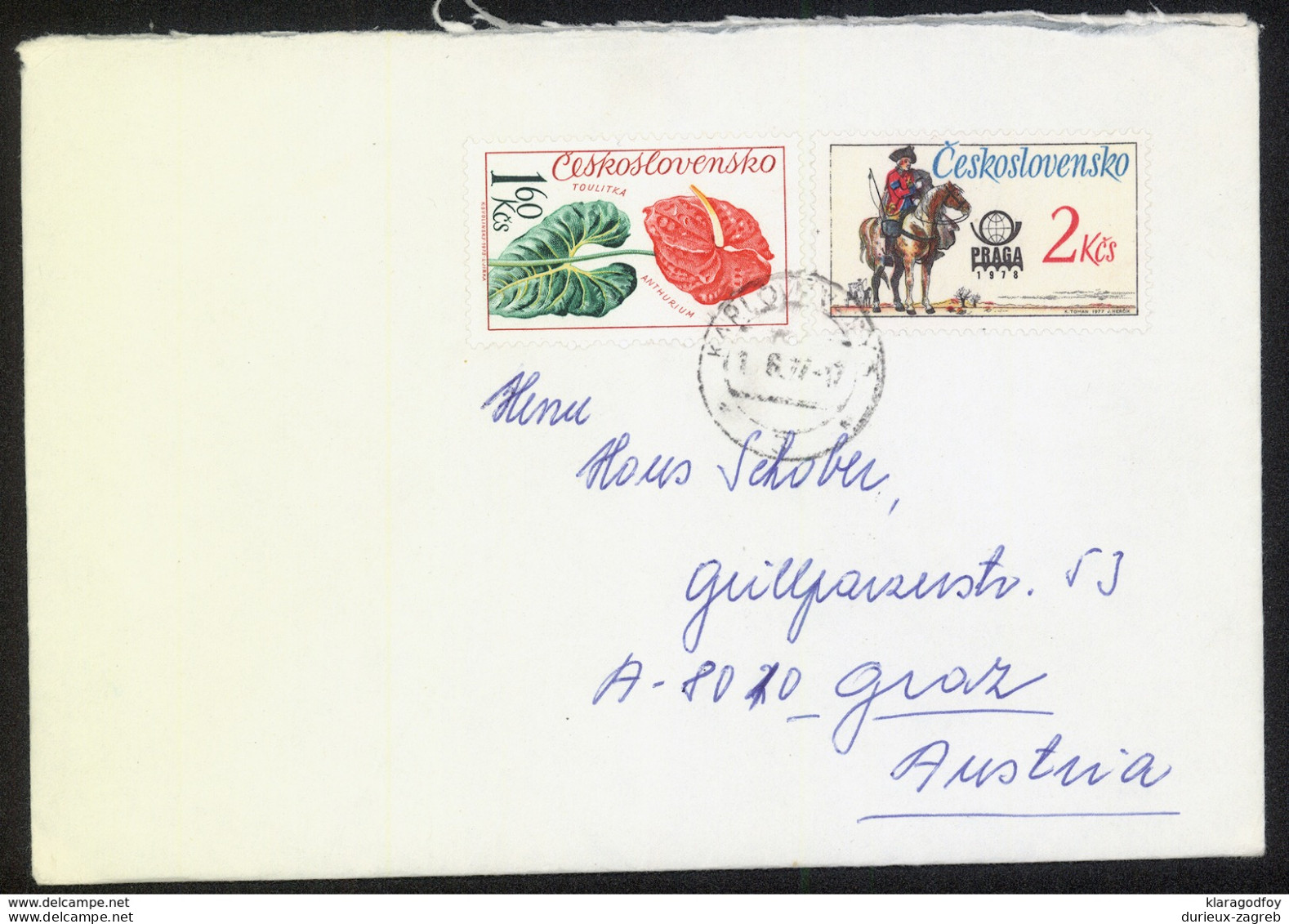 Czechoslovakia, Letter Cover Travelled 1977 Karlovy Vary Pmk B170410 - Brieven En Documenten