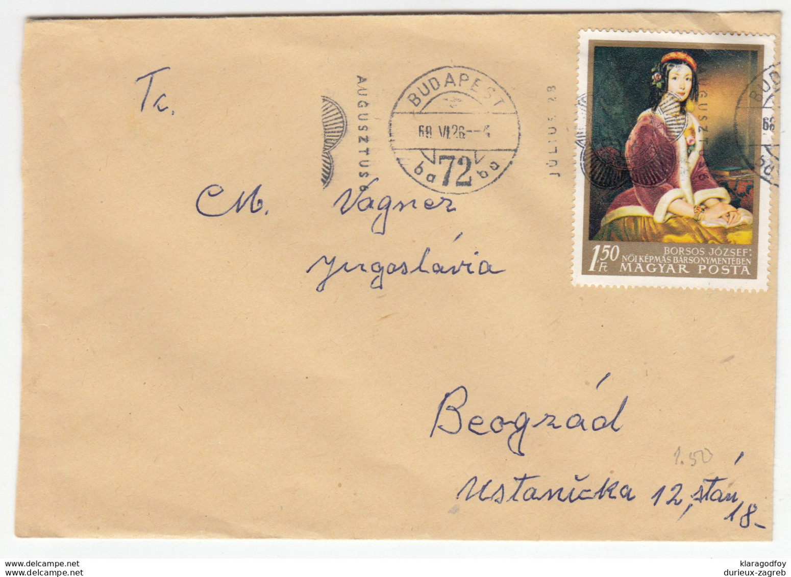 Hungary, Cover Letter Travelled 1969 B170404 - Covers & Documents