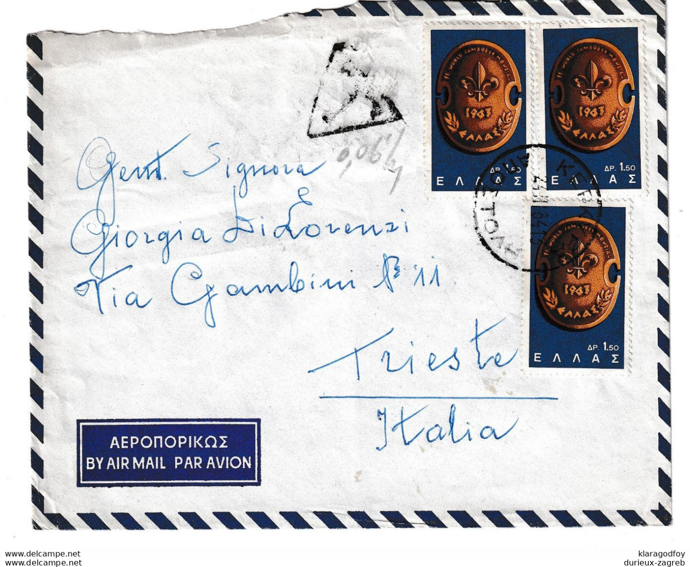 Greece Letter Cover Posted 1964 Corfu Kerkyra Pmk B210710 - Covers & Documents