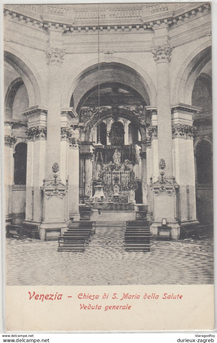 Venezia Chiesa Di S. Maria Della Salute Old Unused Postcard B170429 - Eglises Et Cathédrales