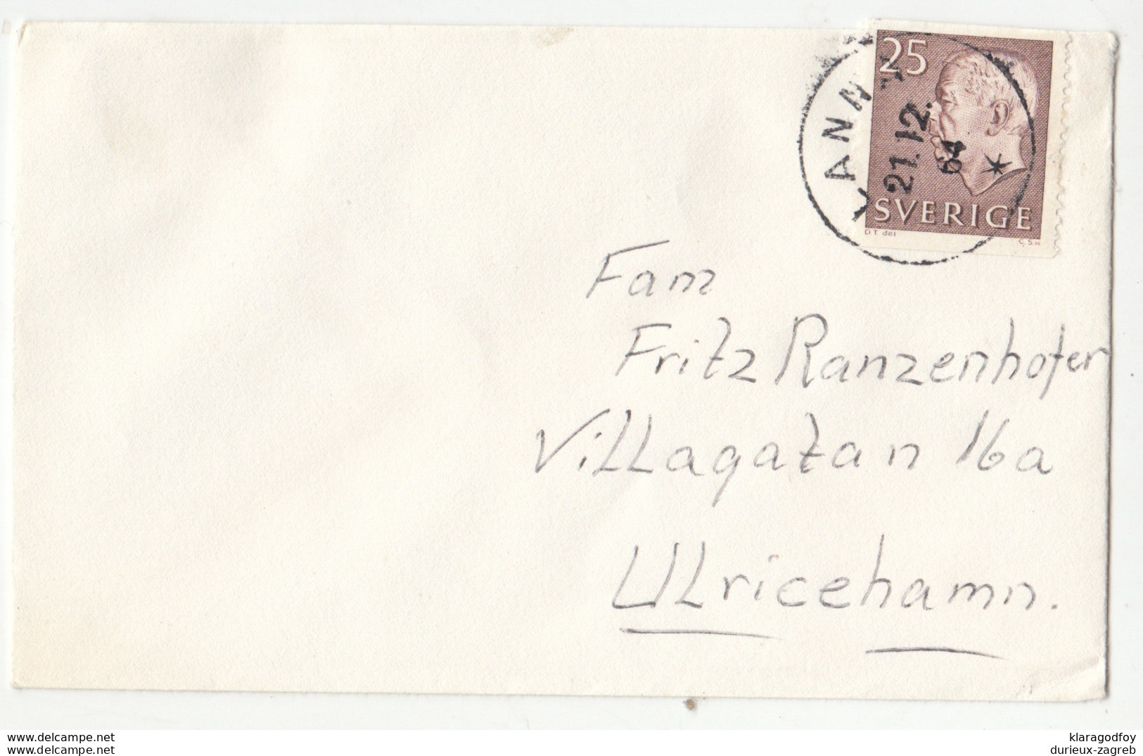 Sweden Small Letter Cover Travelled 1964 B171010 - Cartas & Documentos