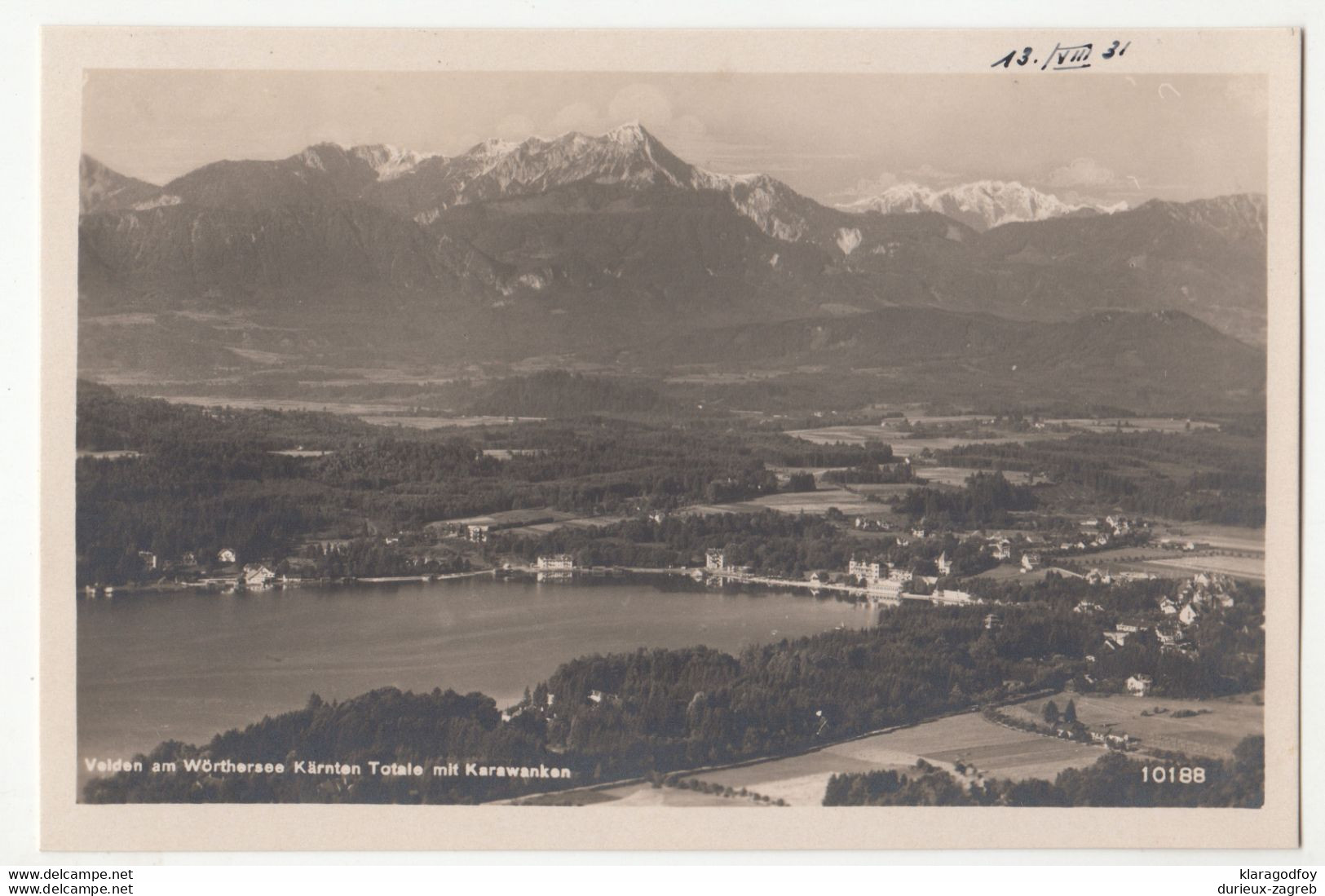 Velden Am Wörthersee Old Postcard 1931 Unused B201101 - Velden