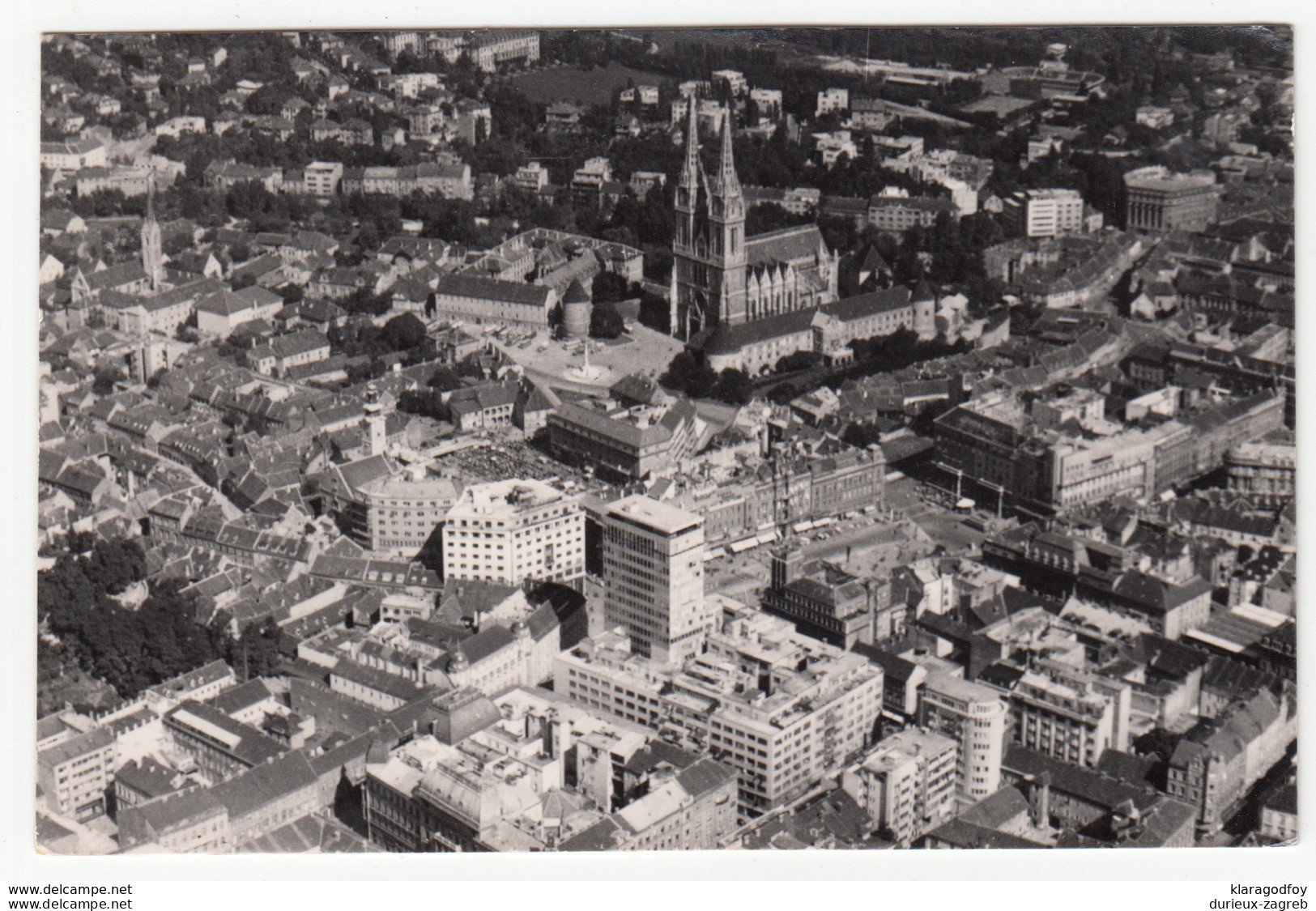 Croatia, Zagreb Aeroport Aeromiting 1961 Special Pmk On Zagreb Panorama Postcard B200601 - Fallschirmspringen