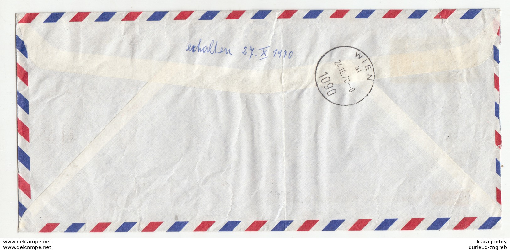 Kores Osaka Company - Multifranked Letter Cover Posted Registered 1970 To Austria B200520 - Brieven En Documenten