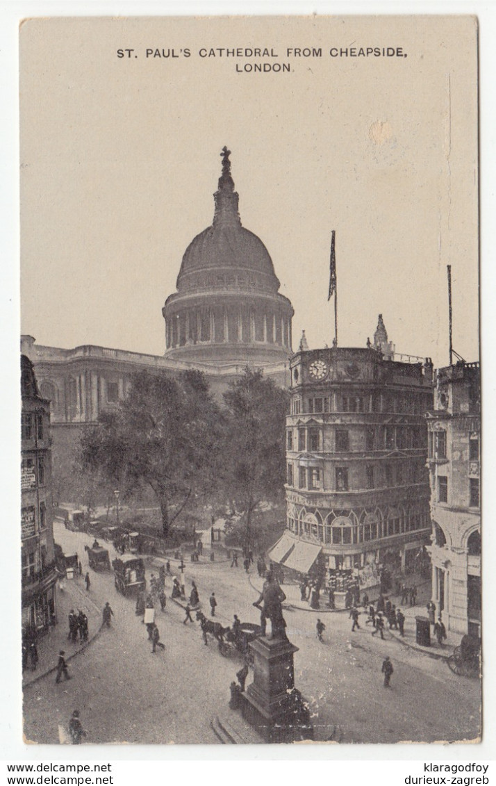St. Paul's Cathedral From Cheapside Old Unused Postcard B200225 - St. Paul's Cathedral