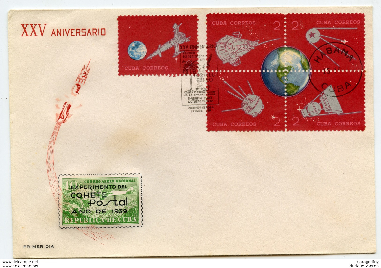 Cuba Space Rockets 1964 - 6 Letter Covers B171025 - Zuid-Amerika