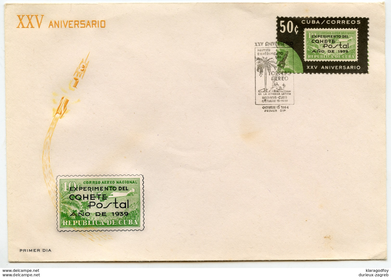 Cuba Space Rockets 1964 - 6 Letter Covers B171025 - Sud America