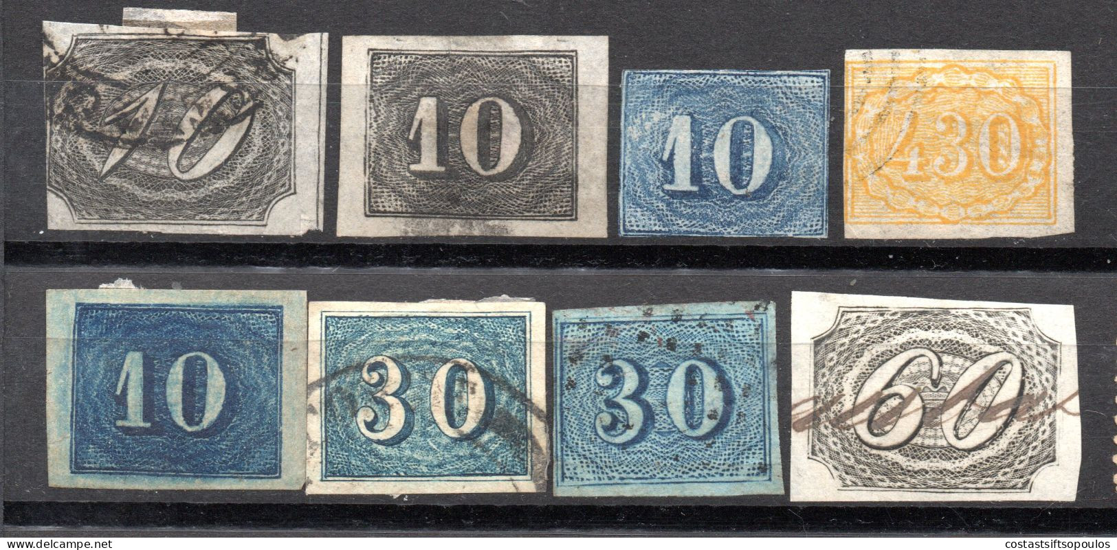 1901. BRAZIL.1844-1866 31 CLASSIC ST. LOT,SOME POSSIBLY REPRINTS/FAKES, MANY WITH FAULTS, 9 SCANS - Lots & Serien