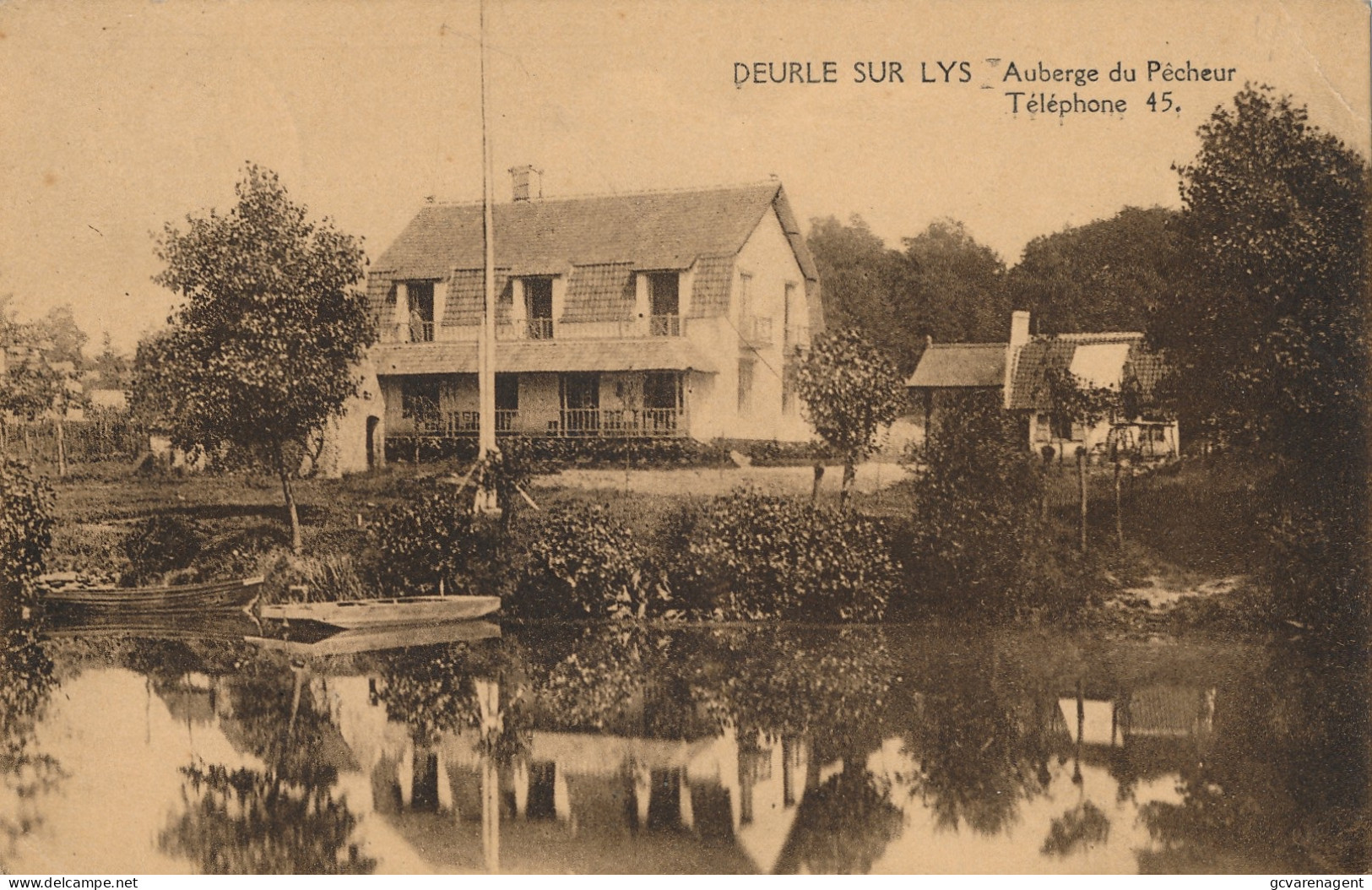 DEURLE  SUR LYS  AUBERGE DU PECHEUR          2 SCANS - Sint-Martens-Latem