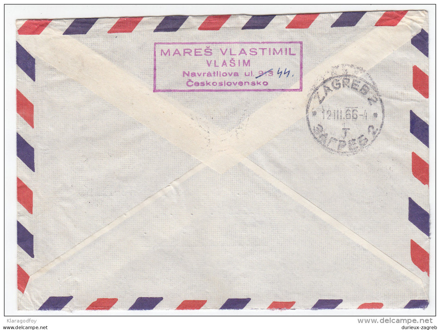 Animals Stamps On Registered Air Mail Letter Cover Travelled 1966 Czechoslovakia To Yugoslavia Bb160301 - Spatzen