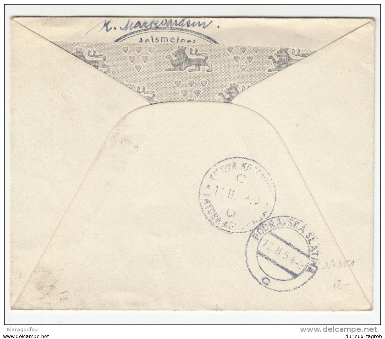 Denmark FD Pmk On Letter Cover Travelled 1954 To Titova Korenica Yugoslavia Resend To Podravska Slatina Jul Markeb160720 - Covers & Documents