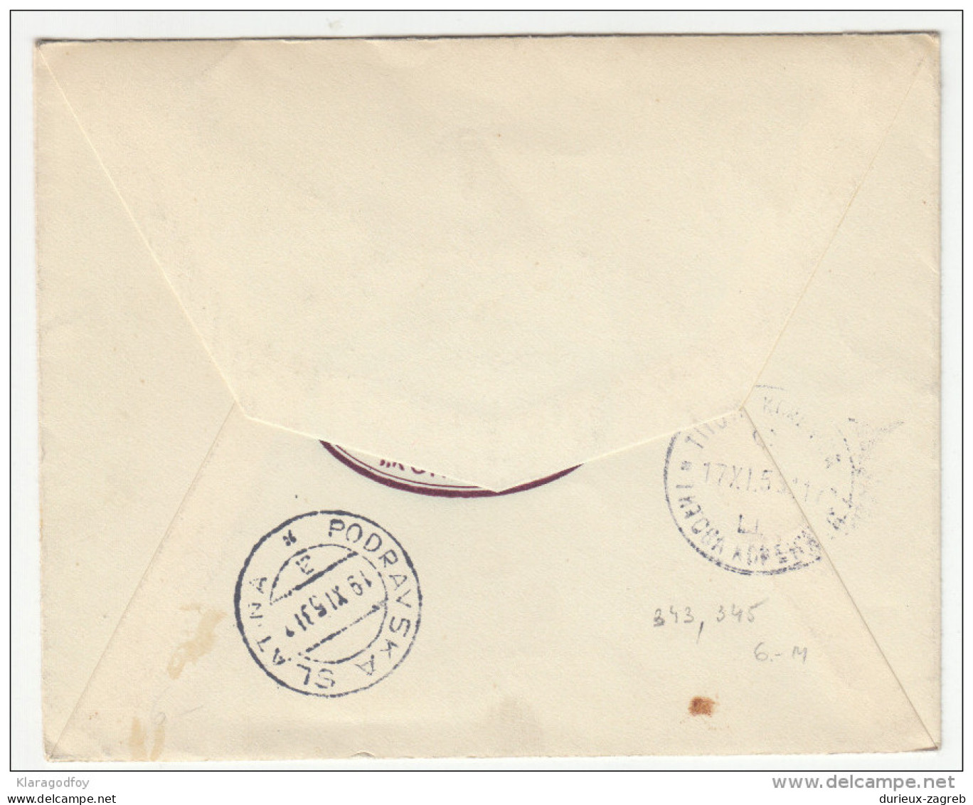 Denmark FD Pmk On Letter Cover Travelled 1953 To Titova Korenica Yugoslavia Resend To Podravska Slatina Jul Markeb160720 - Covers & Documents