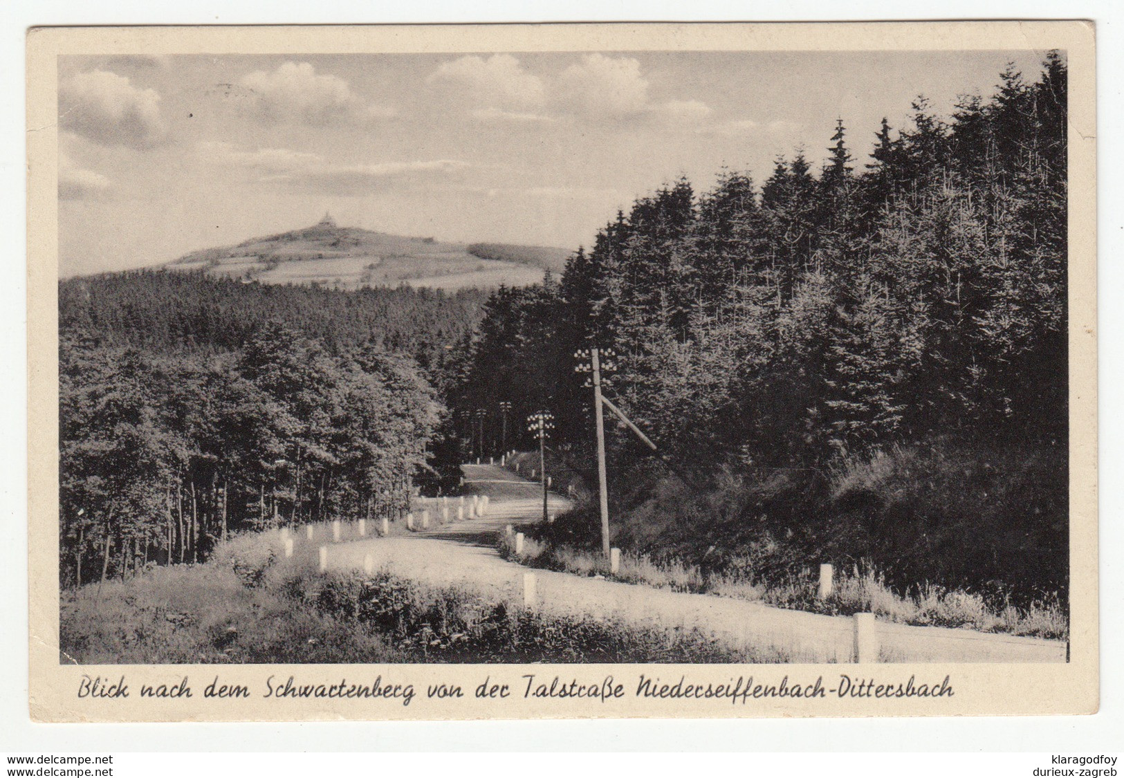 Talstraße Niederseiffenbach-Dittersbach Old Postcard Travelled 1941 Leipzig Pmk B180820 - Neuhausen (Erzgeb.)