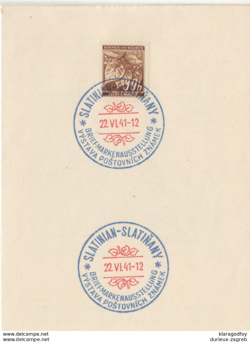 Slatinian Stamp Exhibition 1941 Special Card B180410 - Briefe U. Dokumente