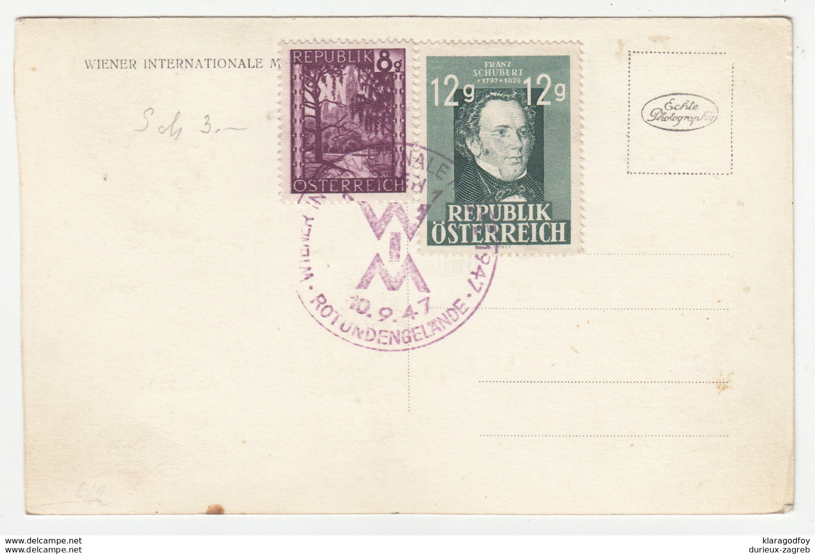 Austria, Wiener Internationale Messe 1947 Special Pmk On Wiener Messe Postcard B180210 - Usines & Industries