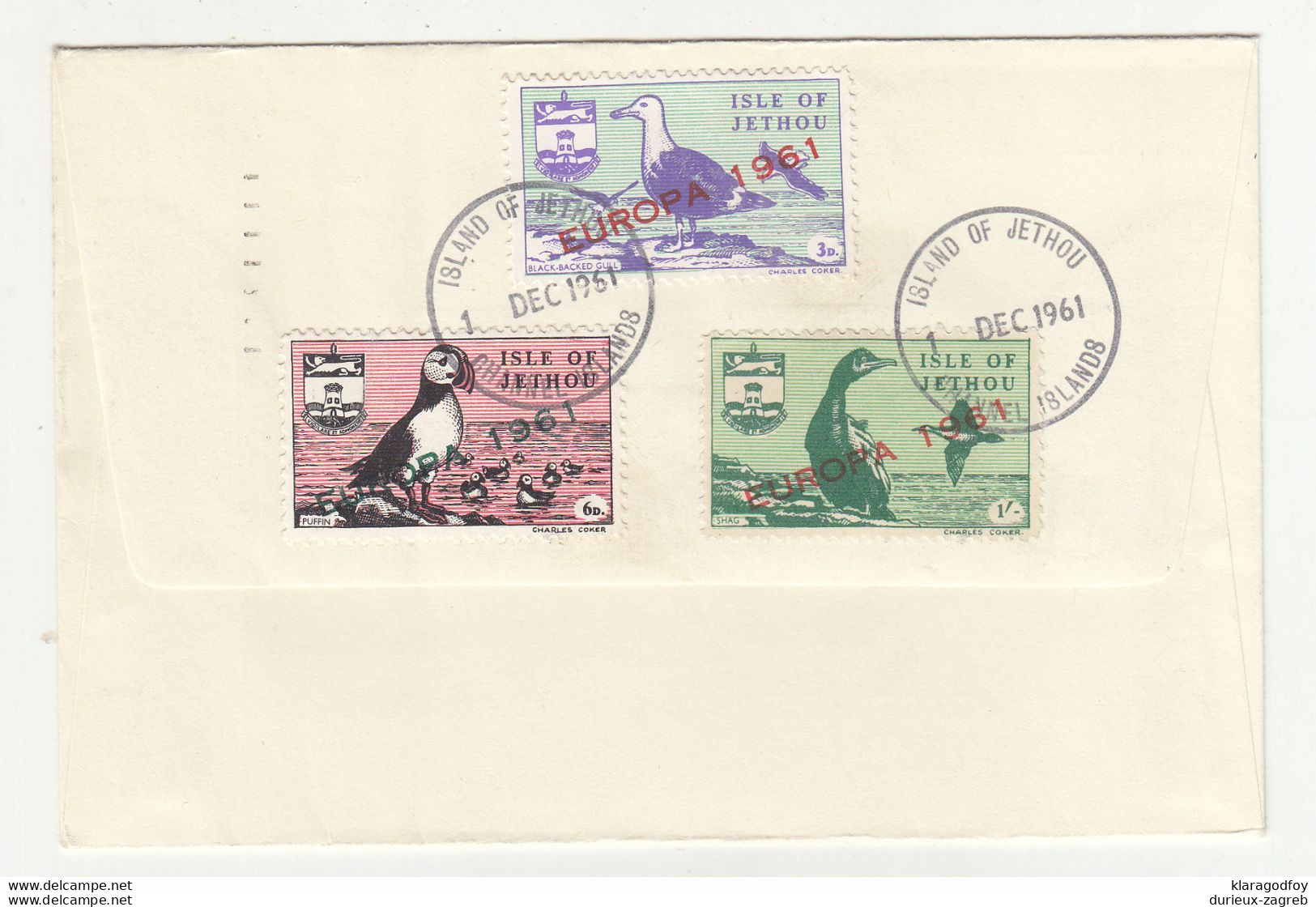 Isle Of Jethou FDC Guersney 1961 B210820 - 1952-1971 Pre-Decimal Issues