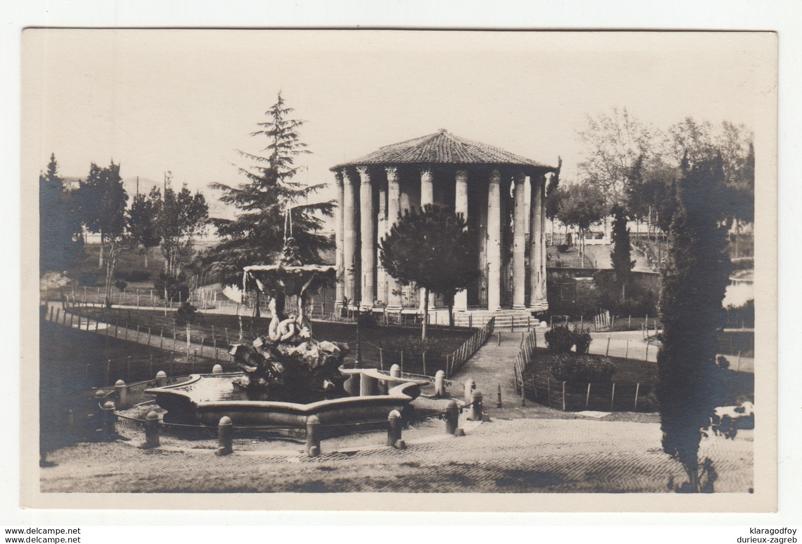 Roma Tempio Di Vesta Old Unused Postcard B190601 - Parcs & Jardins